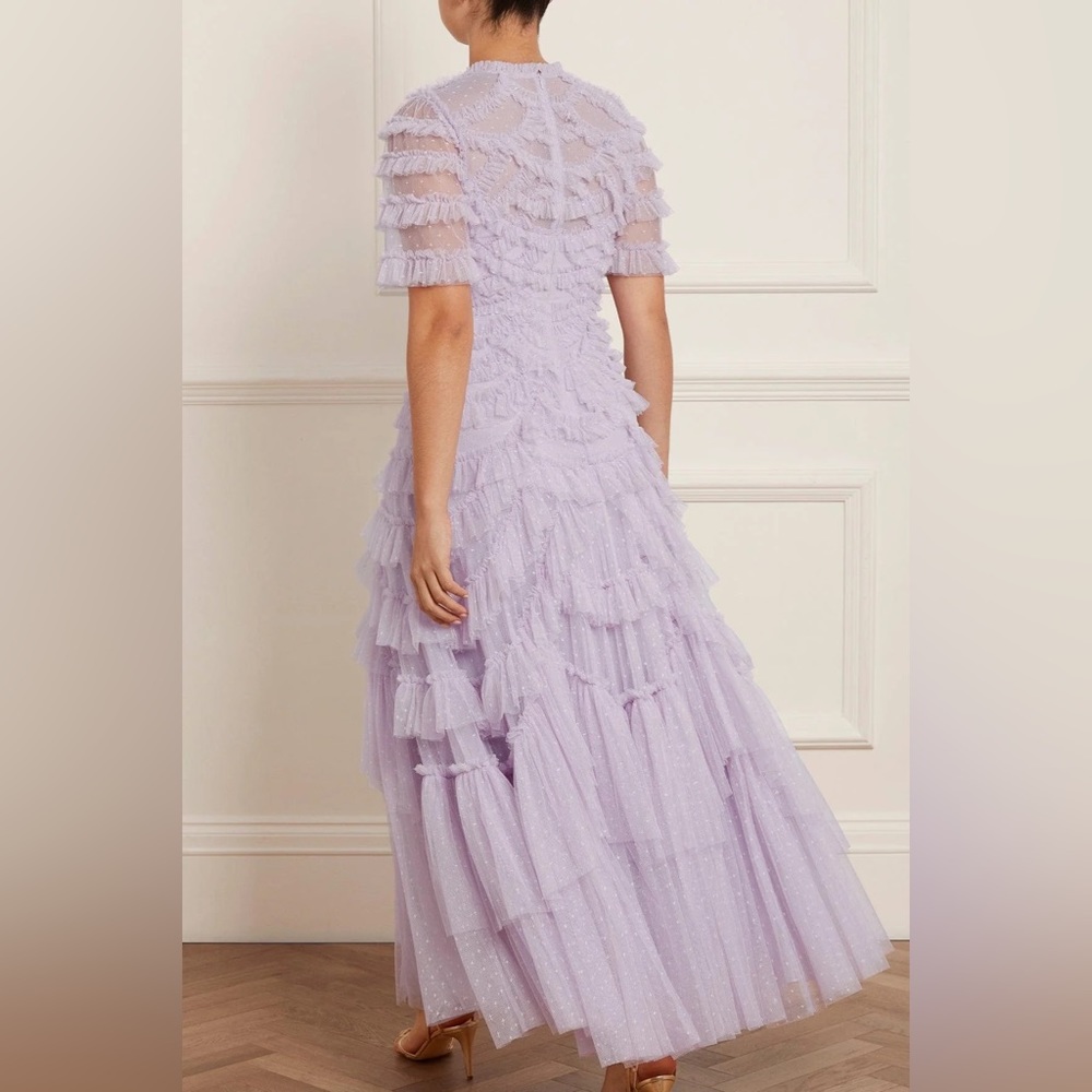 Needle & Thread Marilla Ruffle Gown in Lilac - Picture 2 of 5